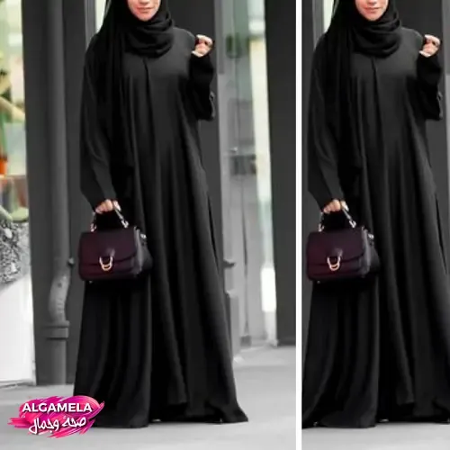 عبايات سوداء: اجعلي إطلالتك جذابة بأحدث تشكيلة من العبايات عباية يومية مريحة مزودة بجيوب مدمجة، والمتوفرة بأكثر من 10 ألوان، والمصنوعة من قماش ندى الفاخر بجودة مضمونة، وتتضمن حجاباً.