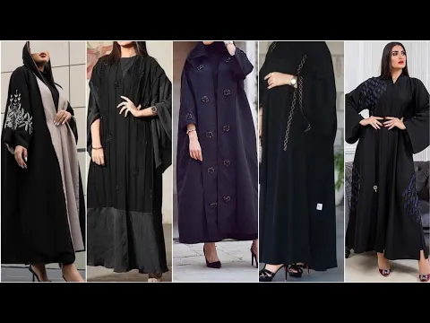 تشكيلة من أحدث عبايات سوداء شكل الفراشة