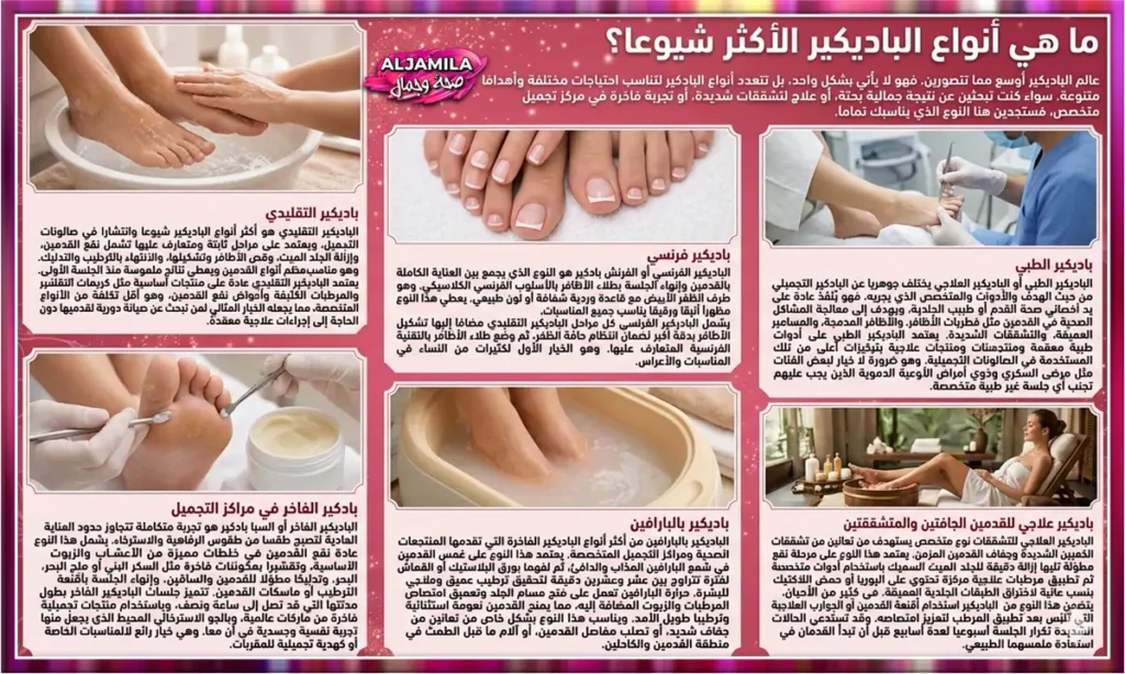 أنواع البادكير